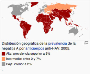 hepatitis A -mapa